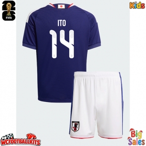 Japan Junya Ito #14 Replica Home Stadium Kit for Kids World Cup 2026 Short Sleeve (+ pants)